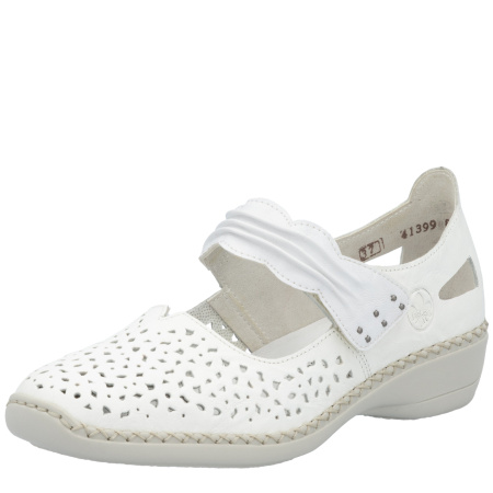 Босоножки  Rieker  белый  кожа/кожа искусств. F-400476 фото в интернет-магазине | Omadey.ru