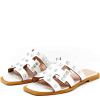 Шлепанцы  Rovigo  белый  кожа F-80908 фото в интернет-магазине | Omadey.ru