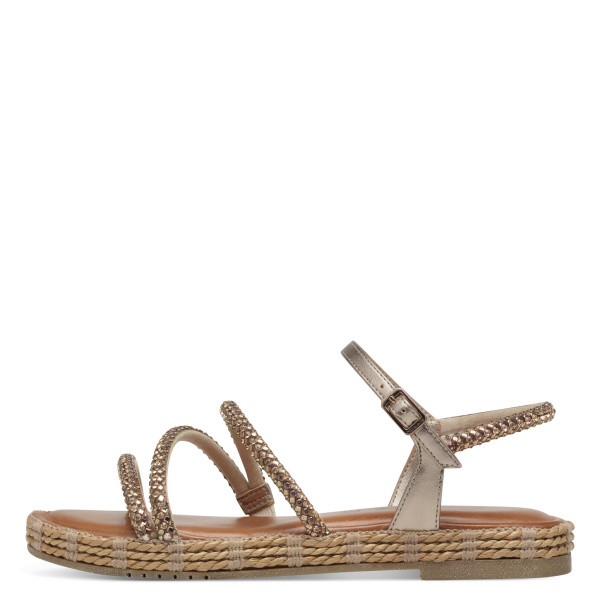 Фото Босоножки  Tamaris  бронзовый  текстиль F-400920