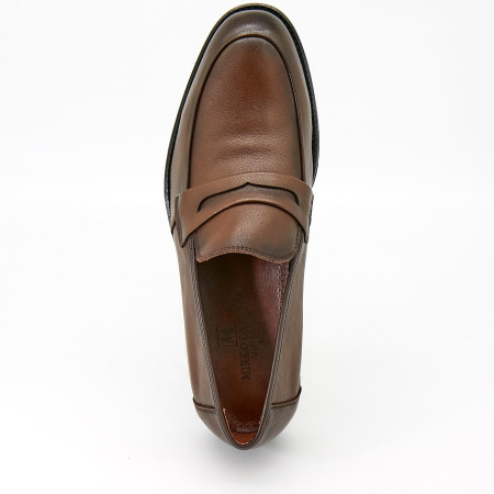 Туфли  Mirco Osvaldo  коричневый  кожа Z-90438 фото в интернет-магазине | Omadey.ru