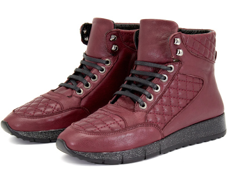 Ботинки  Rovigo  бордовый  кожа Z-8302 фото в интернет-магазине | Omadey.ru