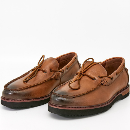 Туфли  Mirco Osvaldo  коричневый  кожа Z-90440 фото в интернет-магазине | Omadey.ru