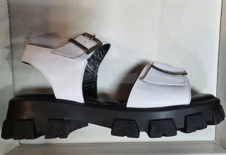 Сандалии  Dakkem  белый  кожа F-90270 фото в интернет-магазине | Omadey.ru