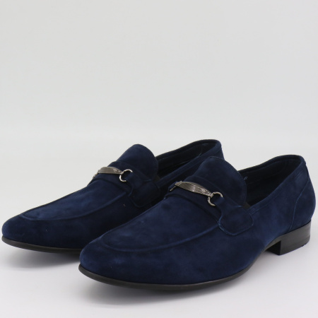 Мокасины  Lucido Vienno  синий  замша F-71094 фото в интернет-магазине | Omadey.ru