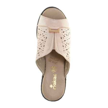 Сабо  Rieker  бежевый  кожа F-71066 фото в интернет-магазине | Omadey.ru