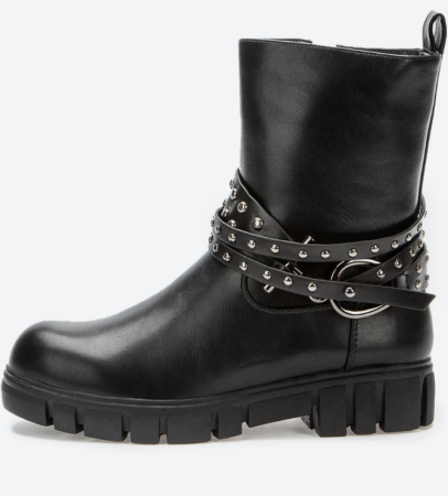 Ботинки  Betsy  черный  кожа искусств. Z-8446 фото в интернет-магазине | Omadey.ru