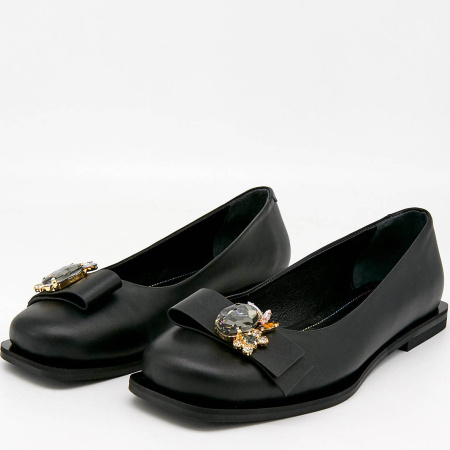 Туфли  Rovigo  черный  кожа F-80889 фото в интернет-магазине | Omadey.ru