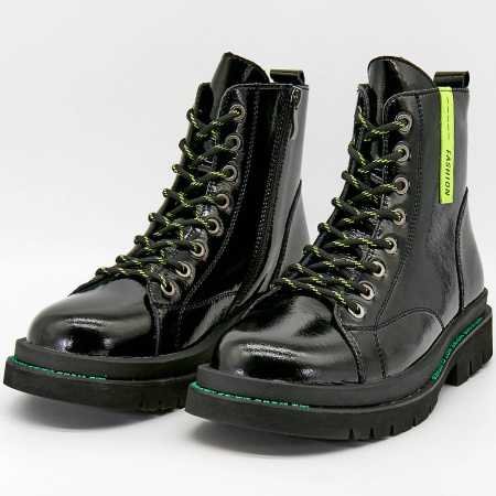 Ботинки  Bonavi  черный  кожа Z-100421 фото в интернет-магазине | Omadey.ru