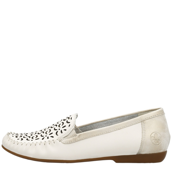 Фото Мокасины  Rieker  бежевый  кожа/кожа искусств. F-400171