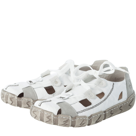 Туфли летние  Rieker  белый  кожа/кожа искусств. F-400163 фото в интернет-магазине | Omadey.ru