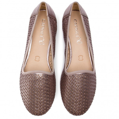 Туфли  Caprice  серебряный  кожа F-7040 фото в интернет-магазине | Omadey.ru