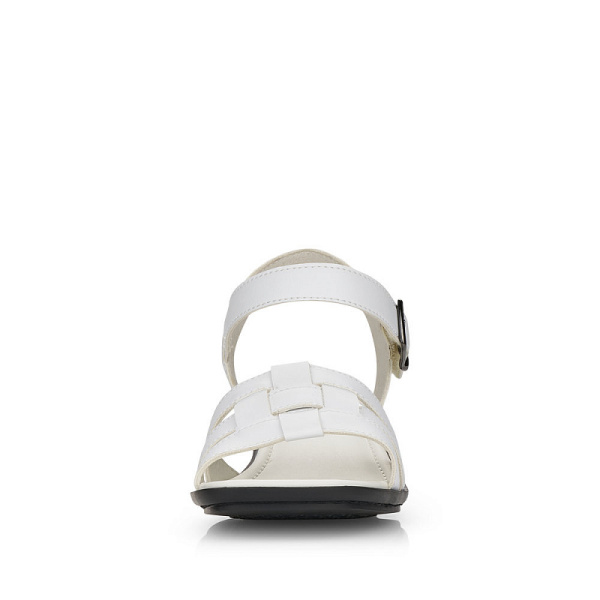 Фото Босоножки  Rieker  белый  кожа искусств. F-100568