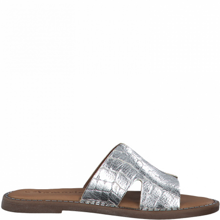 Шлепанцы  Tamaris  серебряный  кожа F-90334 фото в интернет-магазине | Omadey.ru
