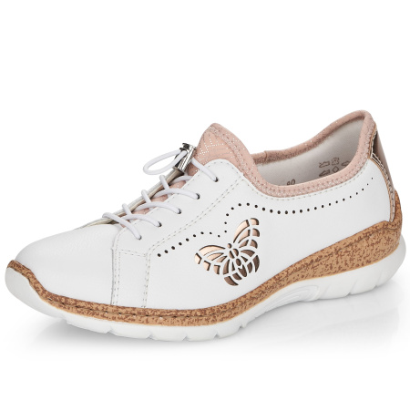 Кеды  женские Rieker  белый  кожа/кожа искусств./текстиль F-100087 фото в интернет-магазине | Omadey.ru