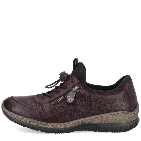 Полуботинки  Rieker  бордовый  кожа/текстиль Z-400032 фото в интернет-магазине | Omadey.ru