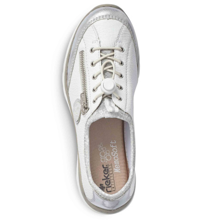 Кроссовки  женские Rieker  белый  кожа искусств./текстиль F-91261 фото в интернет-магазине | Omadey.ru