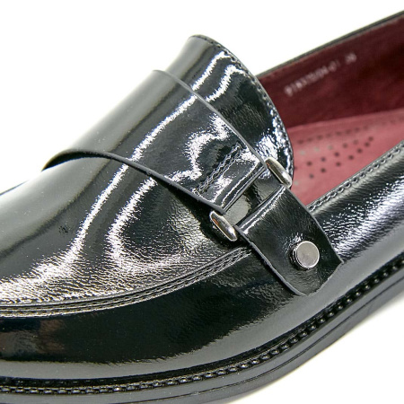 Туфли  Betsy  черный  кожа лаковая искусств. Z-100010 фото в интернет-магазине | Omadey.ru