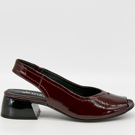 Босоножки  Dakkem  бордовый  кожа лаковая F-90214 фото в интернет-магазине | Omadey.ru