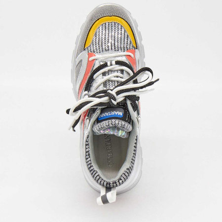 Кроссовки  CV Martanni  серебряный  кожа Z-90353 фото в интернет-магазине | Omadey.ru