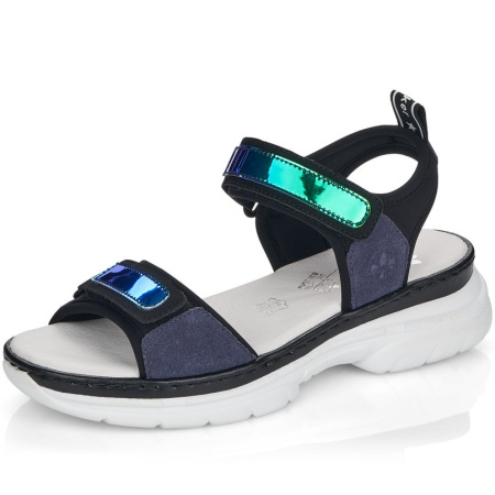 Сандалии  Rieker  черный  кожа/кожа искусств./текстиль F-90162 фото в интернет-магазине | Omadey.ru