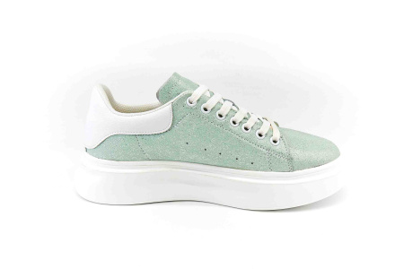 Кеды  Quattro Fiori  зеленый  кожа F-80325 фото в интернет-магазине | Omadey.ru