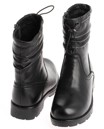 Полусапоги  Baden  черный  кожа Z-200336 фото в интернет-магазине | Omadey.ru