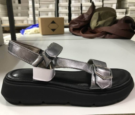 Сандалии  Tamaris  серебряный  кожа F-91201 фото в интернет-магазине | Omadey.ru