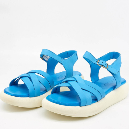 Сандалии  Rovigo  синий  кожа F-81209 фото в интернет-магазине | Omadey.ru