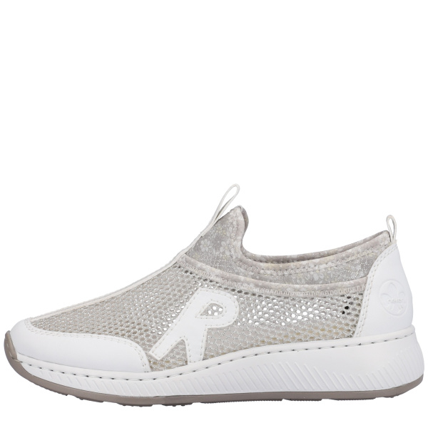 Фото Кроссовки  Rieker  серебряный  кожа искусств./текстиль F-400193