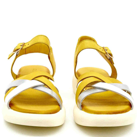 Босоножки  Rovigo  желтый  кожа F-80926 фото в интернет-магазине | Omadey.ru