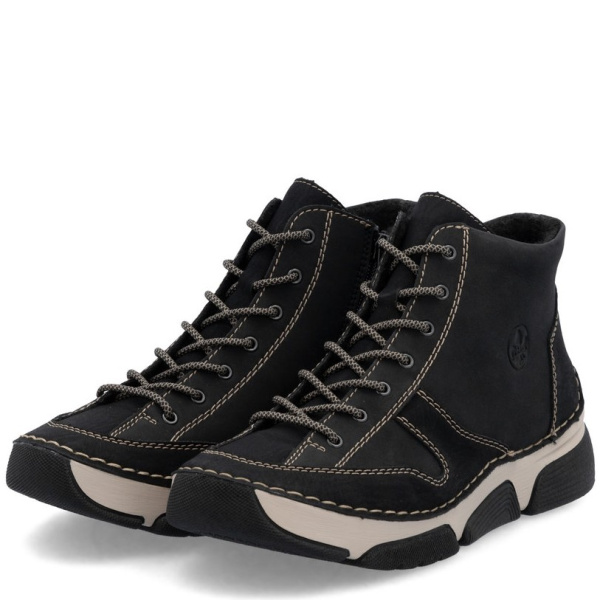 Фото Ботинки  Rieker  черный  кожа/кожа искусств. Z-400855