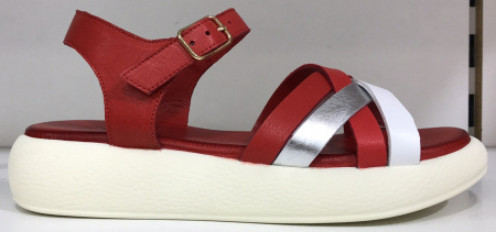Сандалии  Rovigo  красный  кожа F-80928 фото в интернет-магазине | Omadey.ru