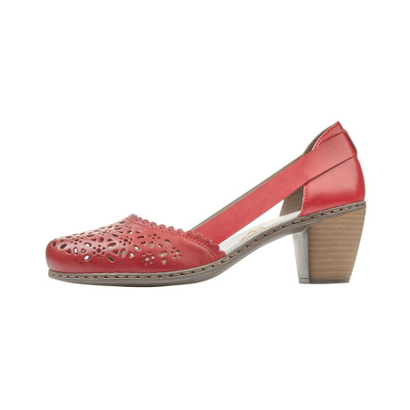 Туфли  Rieker  красный  кожа/кожа искусств. F-80433 фото в интернет-магазине | Omadey.ru