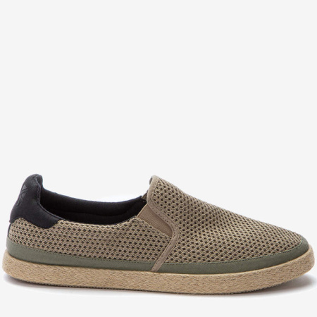 Слипоны  Crosby  хаки  сетка/нубук искусств. F-90835 фото в интернет-магазине | Omadey.ru