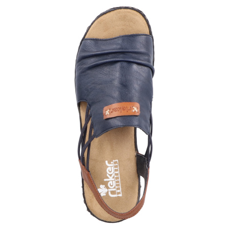 Босоножки  Rieker  синий  кожа искусств. F-400479 фото в интернет-магазине | Omadey.ru