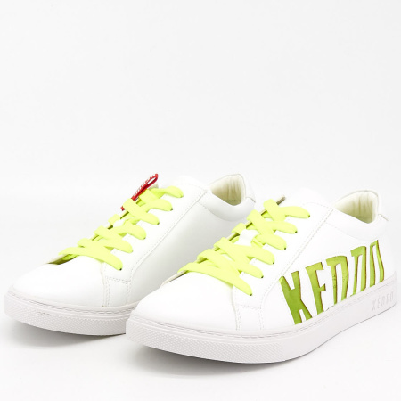 Кеды  Keddo  белый  кожа искусств. F-80684 фото в интернет-магазине | Omadey.ru