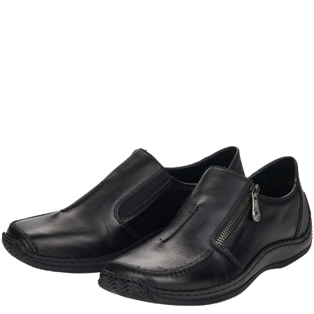 Мокасины  Rieker  черный  кожа/кожа искусств. F-400018 фото в интернет-магазине | Omadey.ru