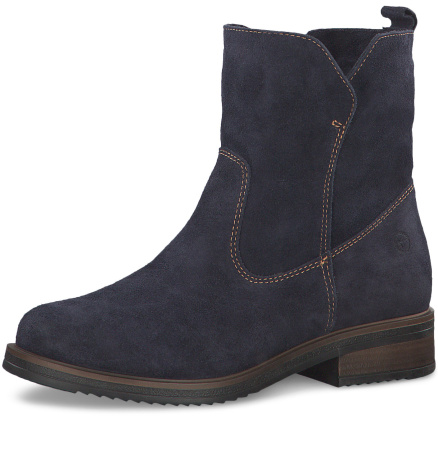 Ботинки  Tamaris  синий  кожа Z-90200 фото в интернет-магазине | Omadey.ru