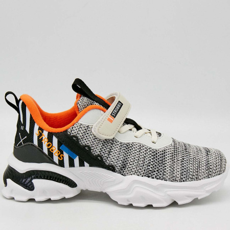 Кроссовки  Strobbs  серый  текстиль F-90406 фото в интернет-магазине | Omadey.ru