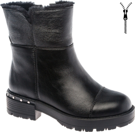 Ботинки  Betsy  черный  кожа искусств. Z-8908 фото в интернет-магазине | Omadey.ru