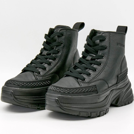 Кроссовки  Strobbs  черный  кожа искусств. Z-100550 фото в интернет-магазине | Omadey.ru