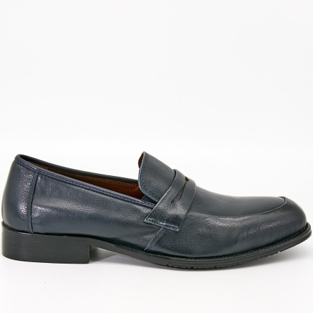 Туфли  Mirco Osvaldo  синий  кожа Z-90441 фото в интернет-магазине | Omadey.ru