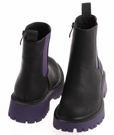 Ботинки  Betsy  черный  кожа искусств. Z-100845 фото в интернет-магазине | Omadey.ru