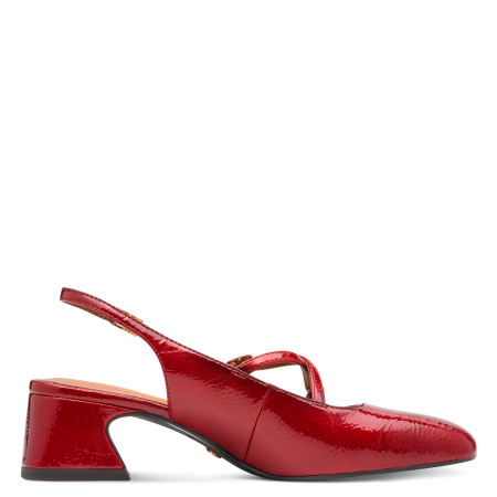 Слингбэки  Tamaris  красный кожа искусств. Z-400949 фото в интернет-магазине | Omadey.ru