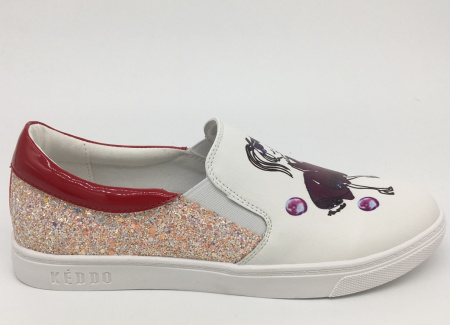 Туфли  Keddo  белый  кожа искусств. F-7536 фото в интернет-магазине | Omadey.ru