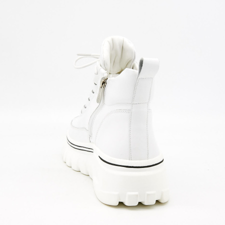 Ботинки  Madella  белый  кожа Z-100935 фото в интернет-магазине | Omadey.ru