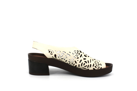 Босоножки  Dakkem  белый  кожа F-7411 фото в интернет-магазине | Omadey.ru