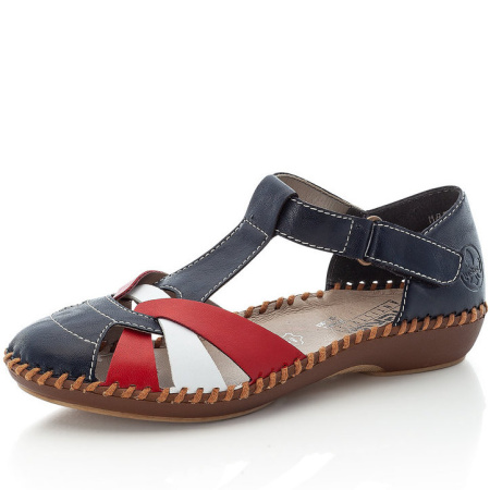 Туфли летние  Rieker  синий  кожа искусств. F-90460 фото в интернет-магазине | Omadey.ru Туфли летние  Rieker  синий  кожа искусств. F-90460 фото в интернет-магазине | Omadey.ru