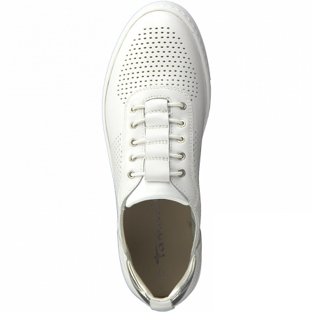 Кроссовки  женские Tamaris  белый  кожа F-90517 фото в интернет-магазине | Omadey.ru