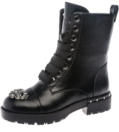 Ботинки  Betsy  черный  кожа искусств. Z-8846 фото в интернет-магазине | Omadey.ru